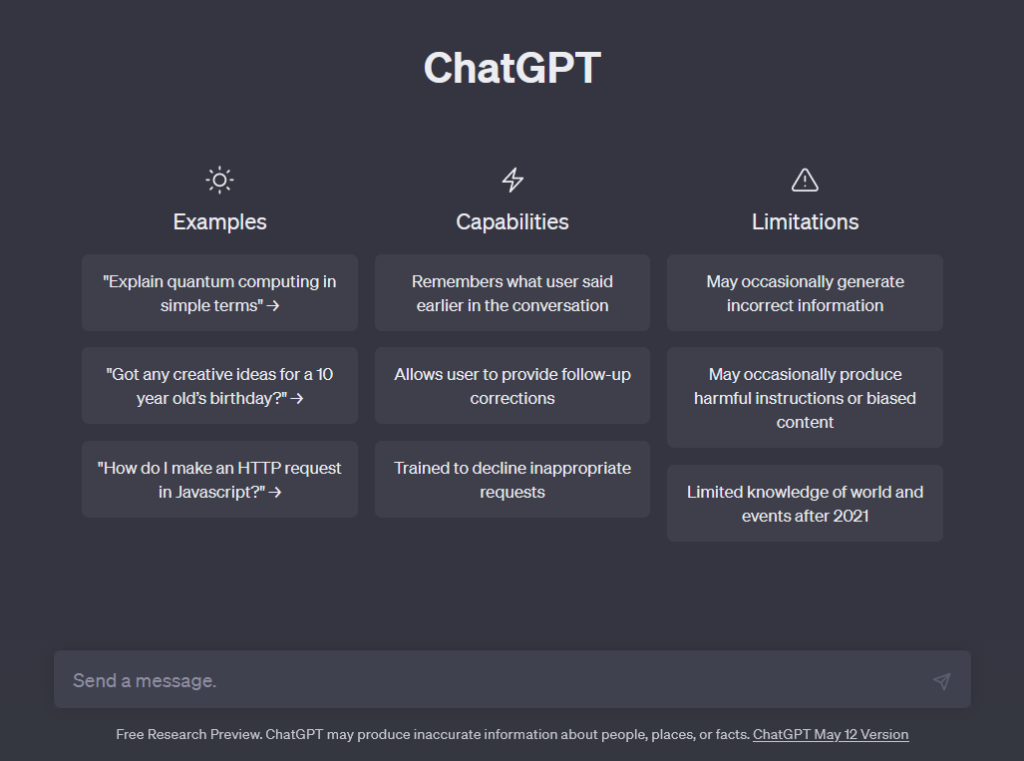 update chatgpt